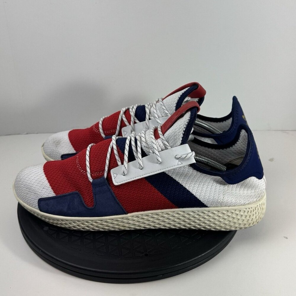 Adidas Pharrell Tennis HU Billionaire Boys Club Mens Size 13  White Red Sneakers - Picture 3 of 8